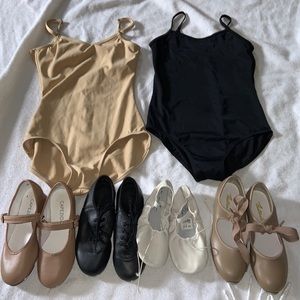 Capezio theatricals ABT tap and ballet shoes Balera CHILD L leotards RECITAL LOT